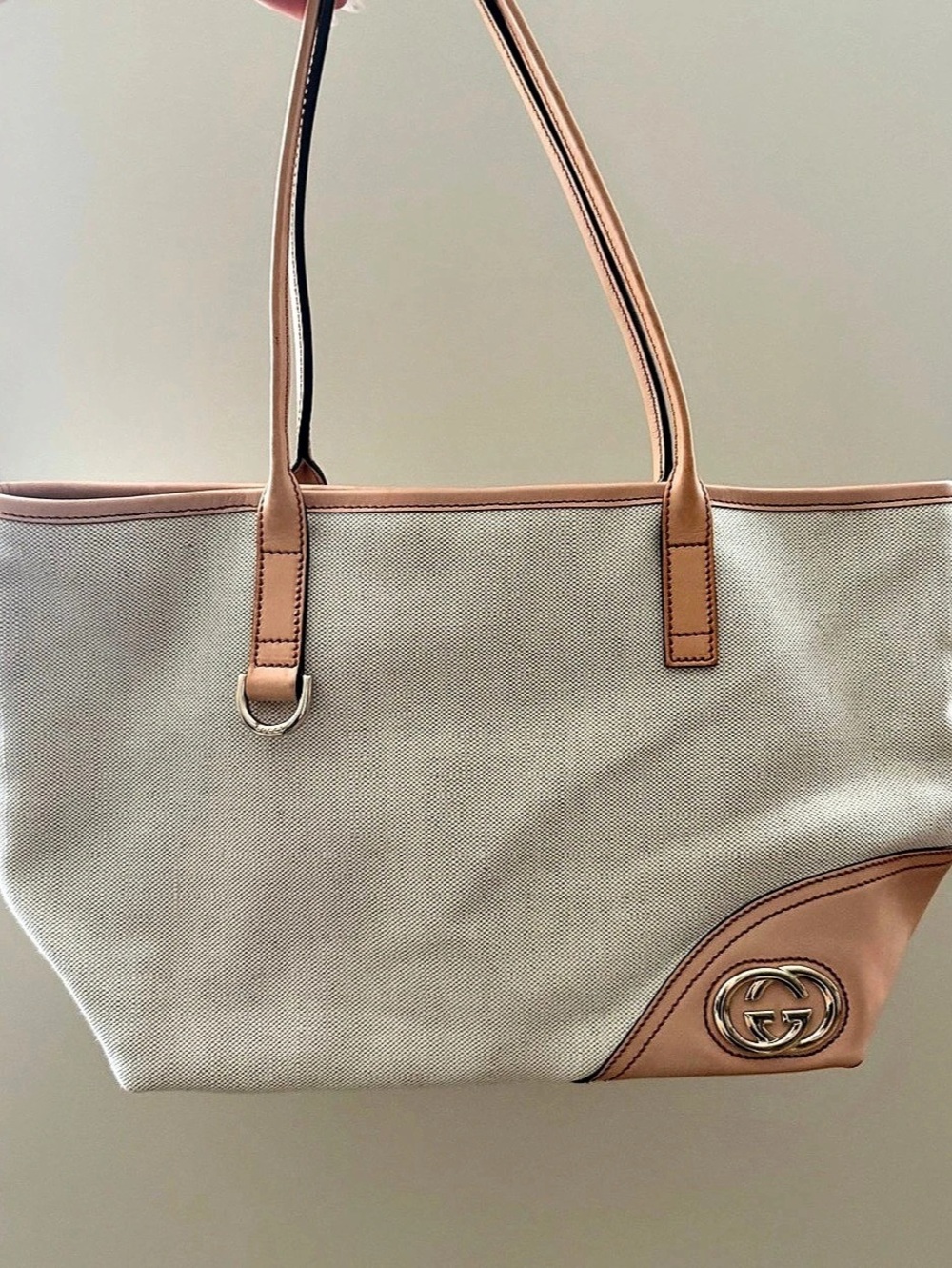 Gucci britt Tote Canvas and Leather